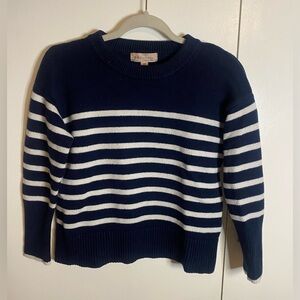 Women’s Philosophy Navy and White Striped Sweater, Small